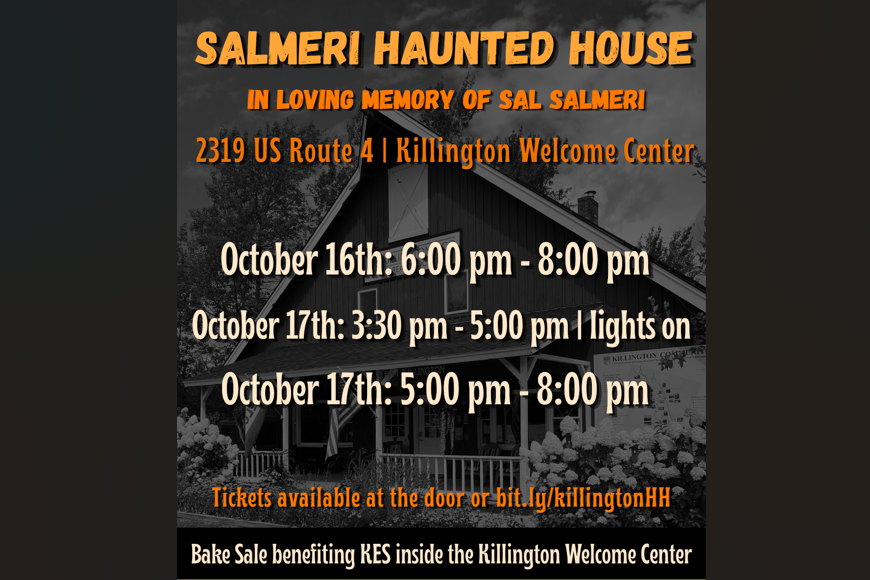 Salmeri Haunted House event details and timings at Killington Welcome Center.